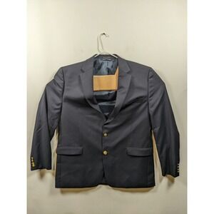 Lauren Ralph Lauren Wool Navy Blue Blazer Suit Jacket Size 42R Gold Buttons‎
